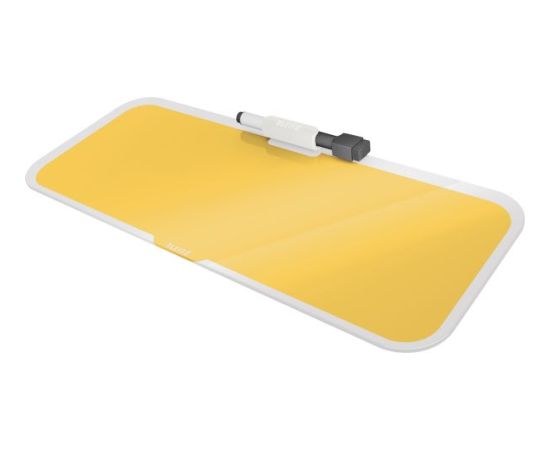 Leitz Szklany notatnik na biurko Leitz Cosy, poziomy, żółty 52690019