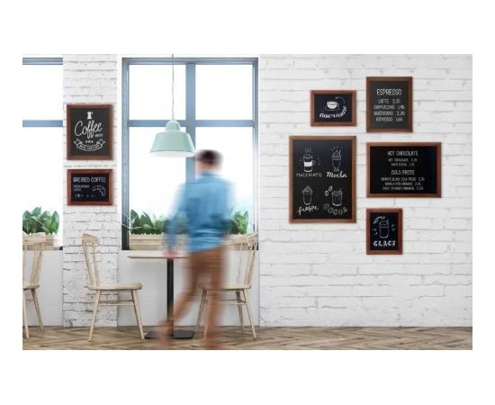 Securit Chalkboard Securit® Woody tavle 60x80 sort - inkl. hvid kridtmarker