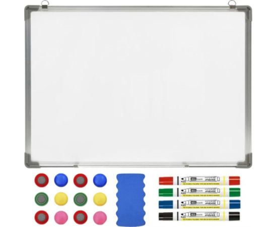 ExtraLink TABLICA MAGNETYCZNA BIAŁA SUCHOŚCIERALNA 120X90CM + AKCESORIA