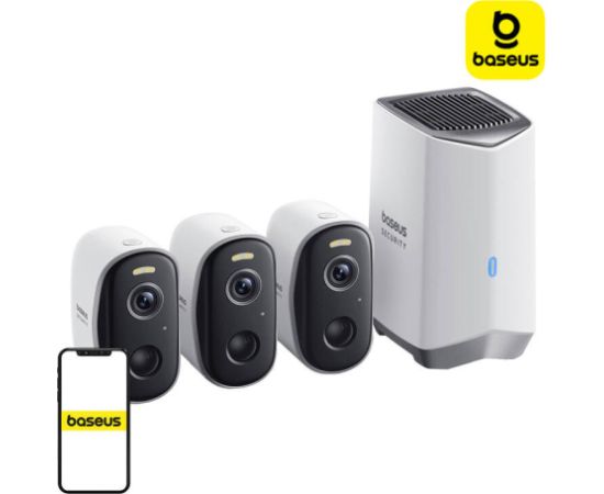 N1 Baseus 2K outdoor camera set of 3 (white)
