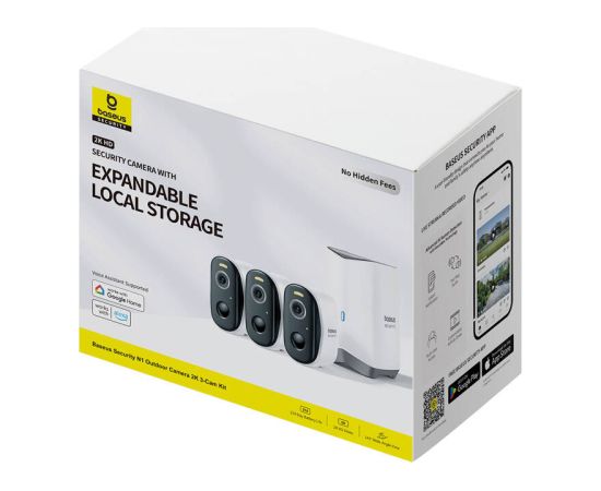 N1 Baseus 2K outdoor camera set of 3 (white)