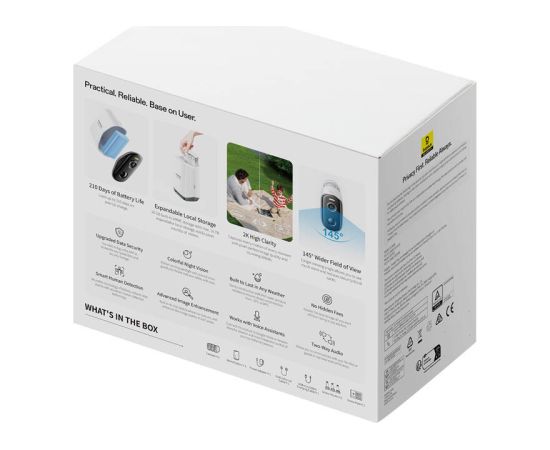 N1 Baseus 2K outdoor camera set of 3 (white)