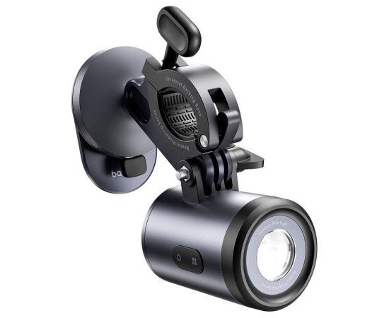Baseus PrimeTrip 2-in-1 bike mount, phone holder + flashlight (black)