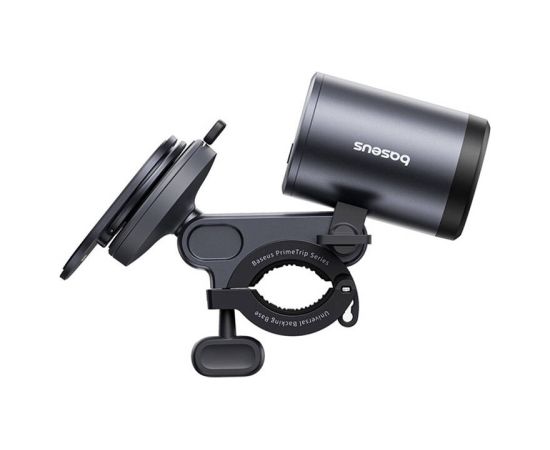 Baseus PrimeTrip 2-in-1 bike mount, phone holder + flashlight (black)