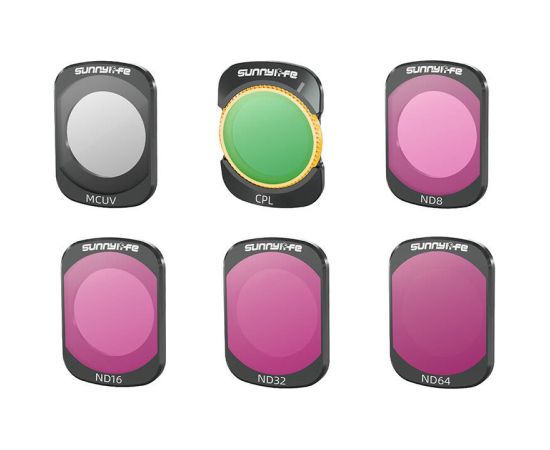 Filtry MCUV, CPL, ND8, ND16, ND32, ND64 Sunnylife do DJI Osmo Pocket 3