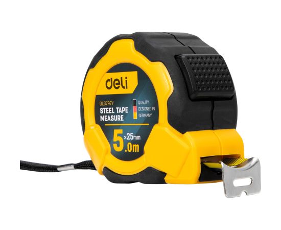 Steel Measuring Tape 5m/25mm Deli Tools EDL3797Y(yellow)