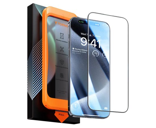 Tempered glass for iPhone 15 Torras InstaII Master