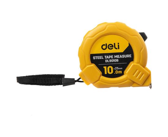 Steel Measuring Tape 10m/25mm Deli Tools EDL9010B (yellow)