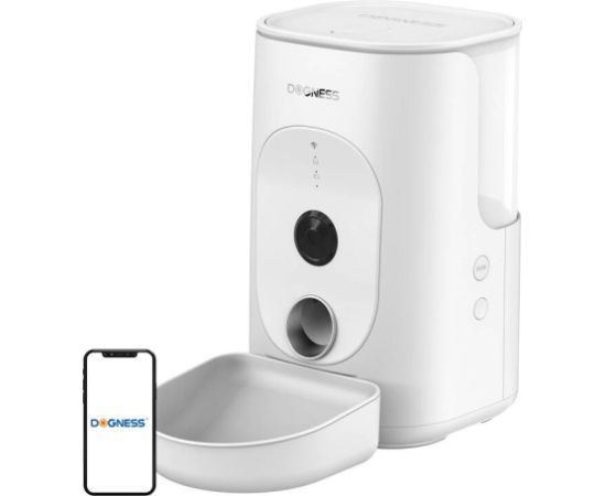Dogness F15 WiFi 4L smart food dispenser with camera with plastic container (white)