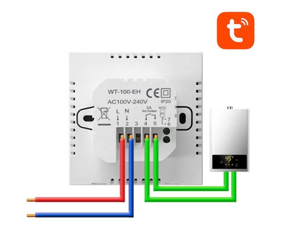 Avatto ZWT100 3A ZigBee TUYA smart DHW boiler thermostat.