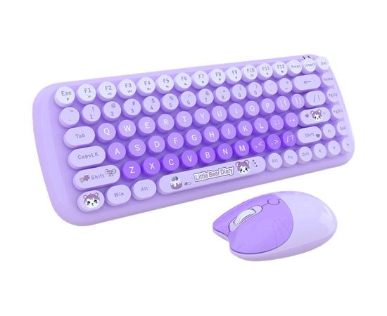 MOFII Candy New 2.4G Wireless Keyboard + Mouse Set (Purple)