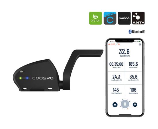 Speed and Cadence Sensor Coospo BK805 compatibile with Wahooo, Garmin, Bryton etc.