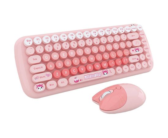 MOFII Candy New 2.4G Wireless Keyboard + Mouse Set (Pink)