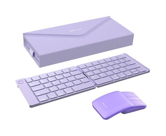 Set Wireless foldable Keyboard Delux KF10 and mouse MF10PRO