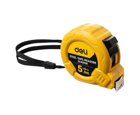 Steel Measuring Tape 5m/19mm Deli Tools EDL9005B (yellow)