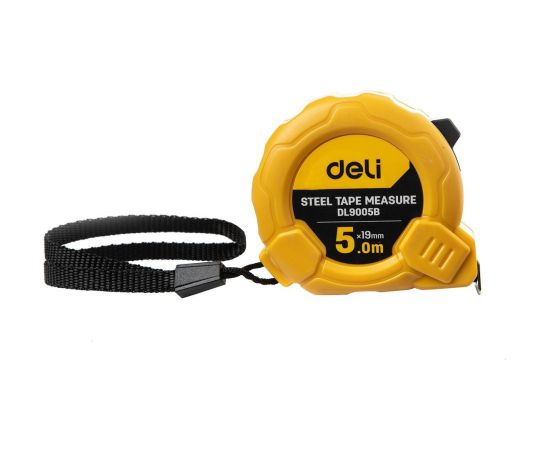 Steel Measuring Tape 5m/19mm Deli Tools EDL9005B (yellow)
