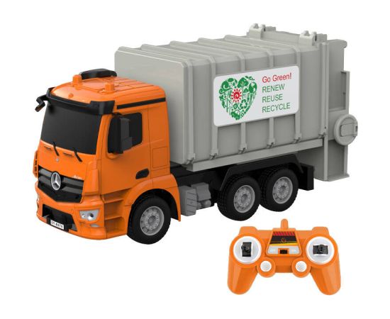 Remote control RC garbage truck 1:26 Double Eagle ( orange) Mercedes-Benz Antos E676-003