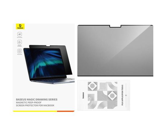 Screen Protector Baseus Magic Drawing for MacBook Air 15.3" (2023/2024) + cleaning kit (clear)