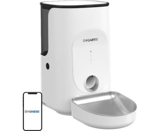 Dogness F16 WiFi 5G 4L smart food dispenser with stainless steel container (white)