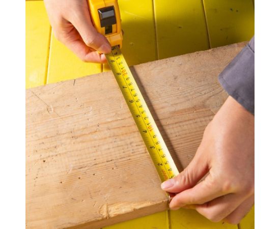 Steel Measuring Tape 10m/25mm Deli Tools EDL9010Y (yellow)