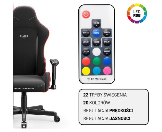 Diablo Chairs GAMING KRĒSLS DIABLO X-ST4RTER LED
