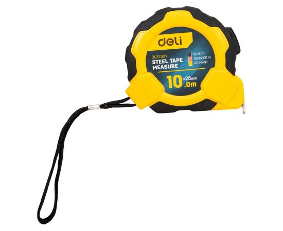 Steel Measuring Tape 10m/25mm Deli Tools EDL3799Y (yellow)