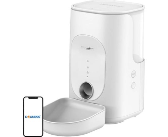 Dogness F16 WiFi 5G 4L smart food dispenser with plastic container (white)
