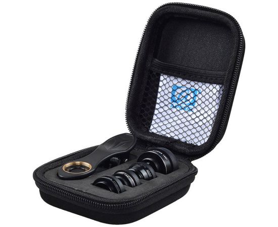 Mobile lens kit APEXEL APL-DG5H 5 in 1 universal (black)