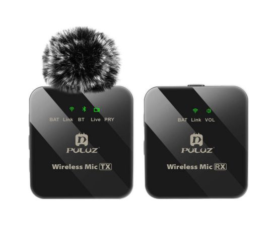 Wireless Lavalier Microphone PULUZ 1 TX + 1 RX
