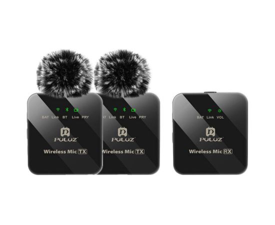Wireless Lavalier Microphone PULUZ 2 TX + 1 RX