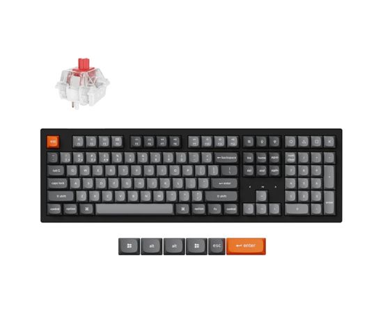 Keychron K10 Max RGB Red Switch Wireless Keyboard (Black) [K10M-B1].