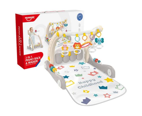 Interactive educational 2-in-1 walker + piano Huanger HE0621