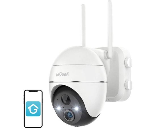 Wireless 3MP WiFi outdoor camera ieGeek ZS-GX1S white 5200mAh