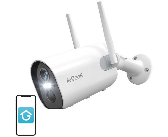 Wireless WiFi outdoor camera ieGeek ZS-GX2S white 5200mAh
