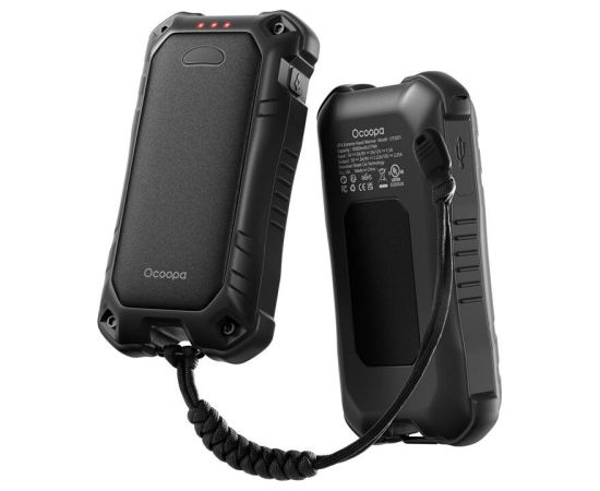 Ocoopa UT4 Extreme 2x5000 mAh hand warmer with powerbank function, USB-C, black