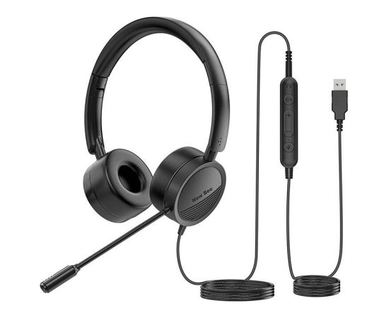 Wired headphones with microphone New Bee NB-H360 (black)