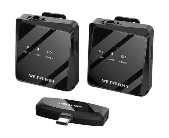 Wireless microphone x2 Vention NCBB0 USB-C (black)