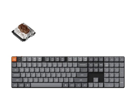 Keychron K5 Max QMK/VIA low profile wireless mechanical keyboard White backlight Brown Switch