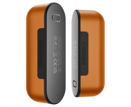 Ocoopa UT2s 2x5000 mAh hand warmer with powerbank function, USB-C, orange