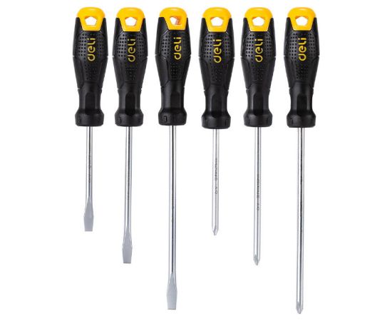 Screwdriver set Deli Tools EDL620006, with magnet, 6 pieces
