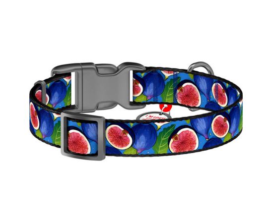 Waudog "Fig" nylon dog collar with QR code, size M