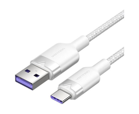 USB 2.0 A to USB-C 6A Vention CTOWH 2M cable (white)