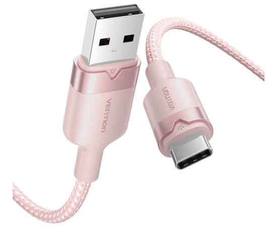 USB 2.0 A to USB-C 3A cable Vention CTNPH 2M (pink)