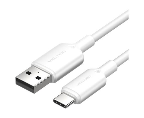 USB 2.0 A to USB-C 3A cable Vention CTQWH 2M (white)