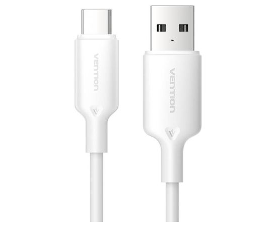 USB 2.0 A to USB-C 3A cable Vention CTQWH 2M (white)