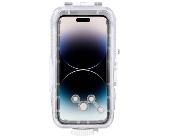 Plastic waterproof phone case Puluz for iPhone 14 Plus/Pro Max/13 Pro Max/12 Pro Max/11 Pro Max (white)