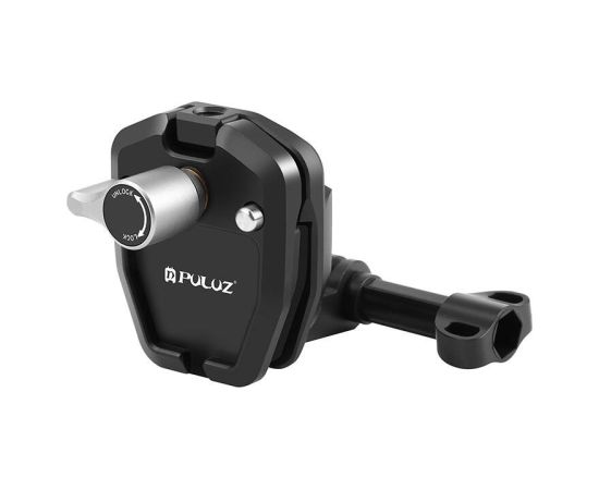 PULUZ motorcycle windshield clip for sports cameras (DJI Osmo Action 4, GoPro Hero 12, Insta360 Ace Pro / X4)(black)