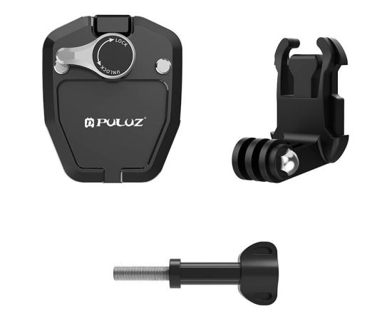 PULUZ motorcycle windshield clip for sports cameras (DJI Osmo Action 4, GoPro Hero 12, Insta360 Ace Pro / X4)(black)
