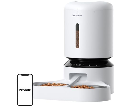 Petlibro Granary food dispenser with double bowl, Wifi, 5L(white)