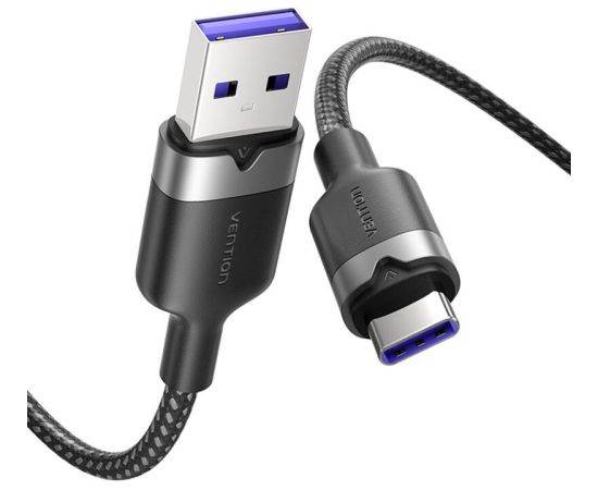 USB 2.0 A to USB-C 6A Vention CTOBH 2M cable (black)